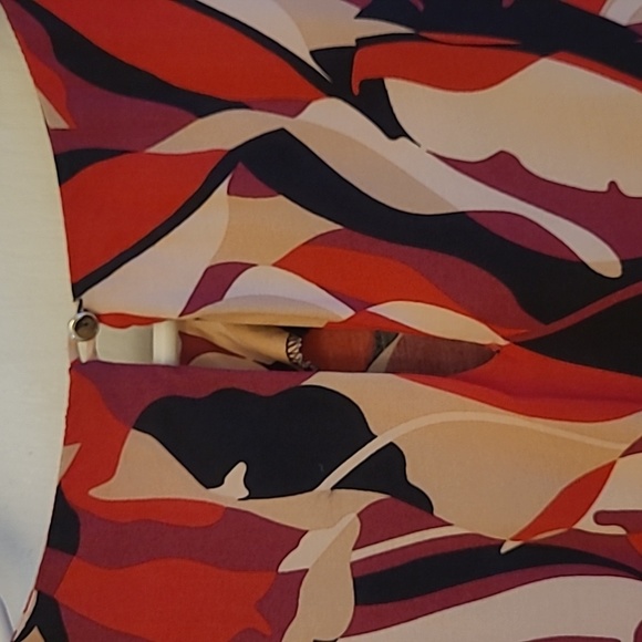 EUC Wallis Abstract Print Three-Quarter Sleeved Colorful Dress - Picture 6 of 14